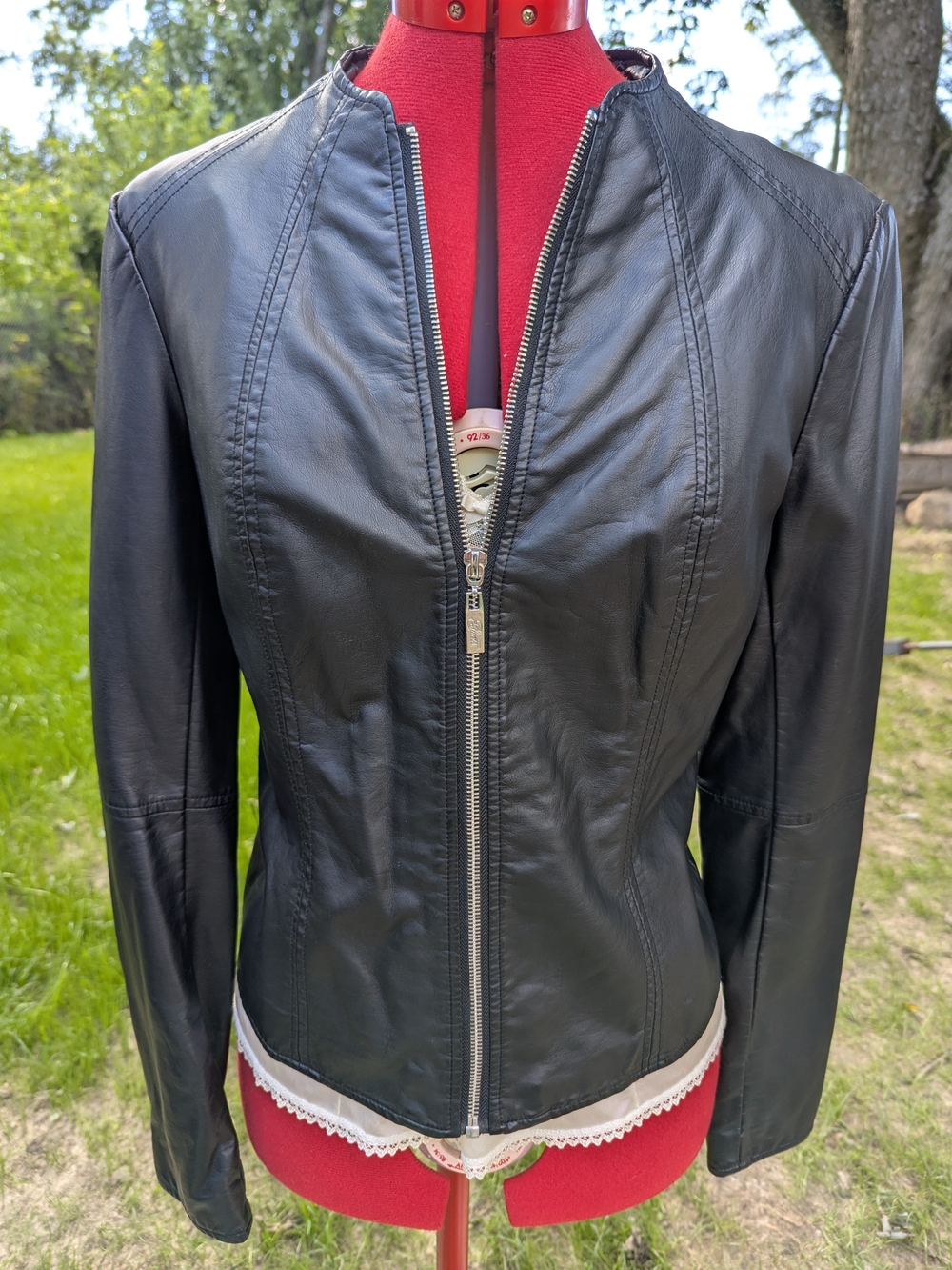 Guess by Marciano Black Faux Leather Moto Style Jacket